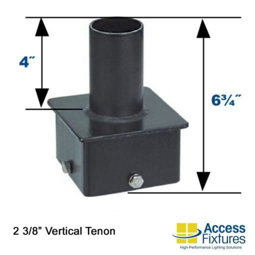 2 3/8" vertical tenon