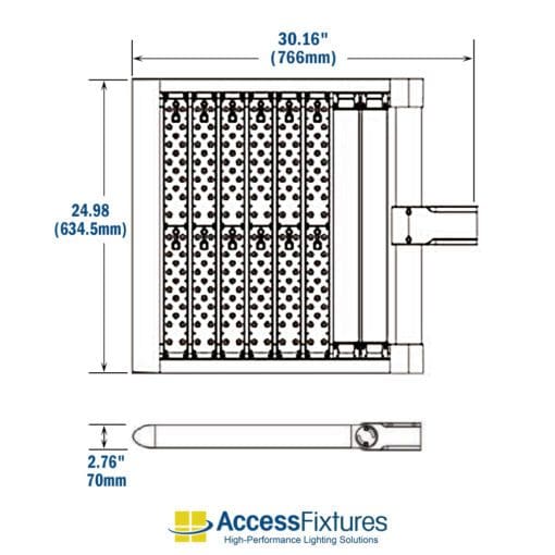 461-Watt LED Sport Light Fixtures Dimensions