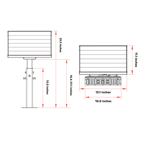 ground mount sign light dimensions