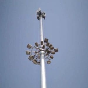 High Mast Light Pole with Raise-Lower Rack System