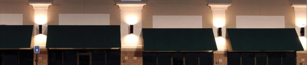 Up-Down LED Wall Packs at Shopping Center