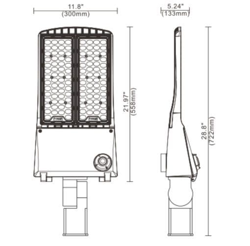 CARO 40-60-80 Watt LED Flood Light - LED Area Light, 160+ LPW, 120-277v - Image 8