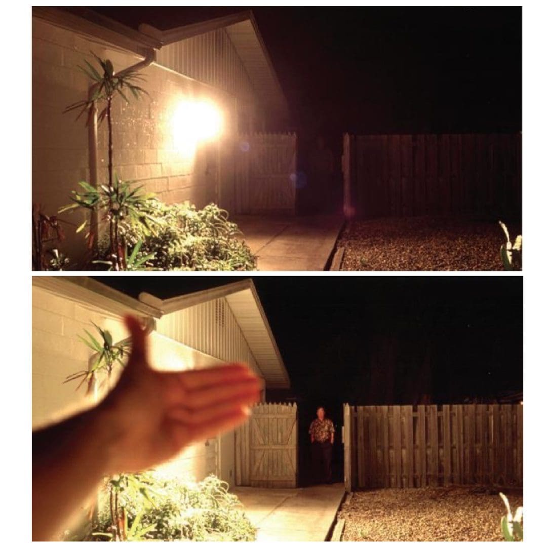 Glare impacts the ability to see an intruder. Click to enlarge.