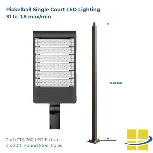 Pickleball court features