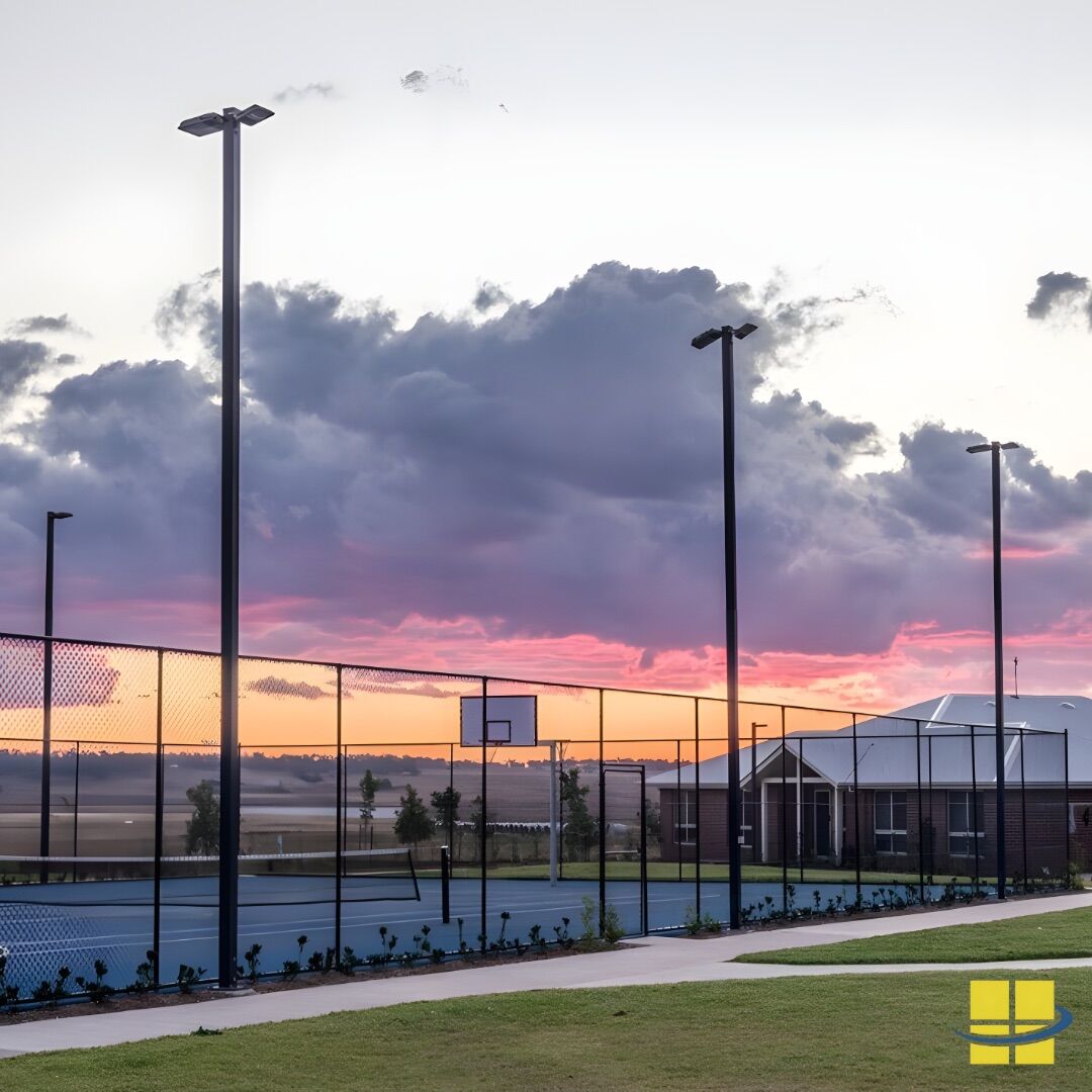 Fiberglass-Light-pole-multi-sport-court