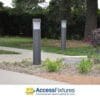 Bronze Round Flat Top Commercial Bollard Light with Type 5 Glass