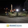 Bronze Round Flat Top Commercial Bollard Light with Type 5 Glass