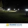Bronze Round Flat Top Commercial Bollard Light with Type 5 Glass