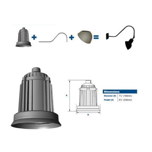 gooseneck vaporproof light components