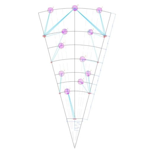 Driving Range Lighting 115' Tee, 33 STAK 600, 7 70' Poles