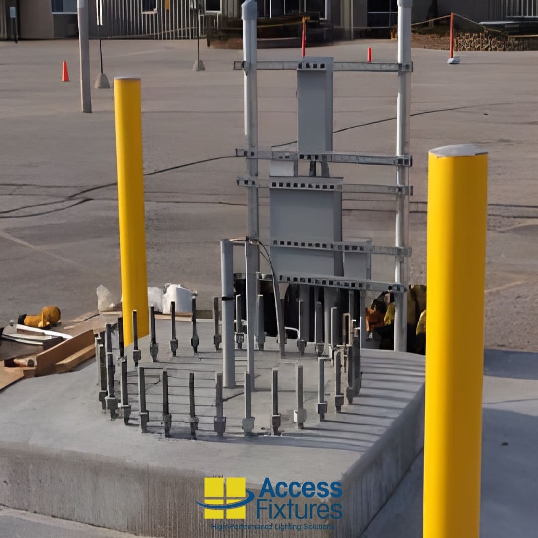 How to Install a Light Pole : Bolt Down Steel Poles vs. Direct Burial Composite Poles