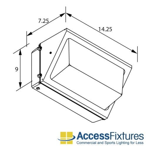 47w Commercial LED Wall Pack Dimensions