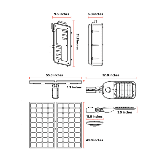 SOLI 75w High Wattage Solar Area Light - Image 4