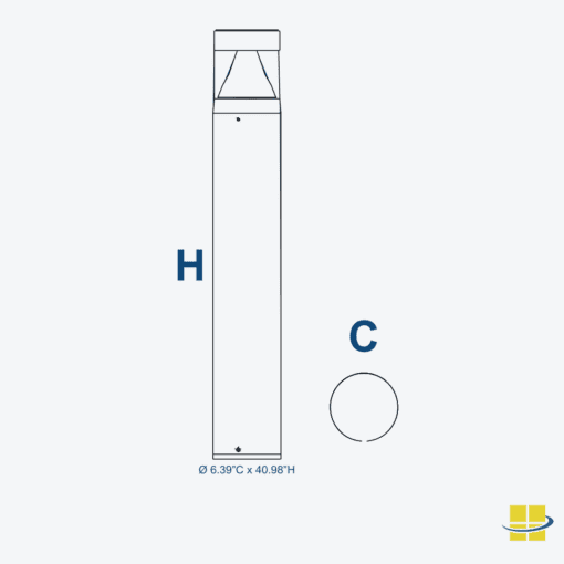 SQOR Bollard Light - Selectable Watts 14/19/24w & Kelvin 3K/4K/5K - Image 5