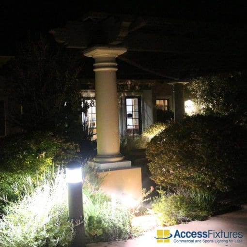 Round Dome Top Commercial Bollard Light with Louvers
