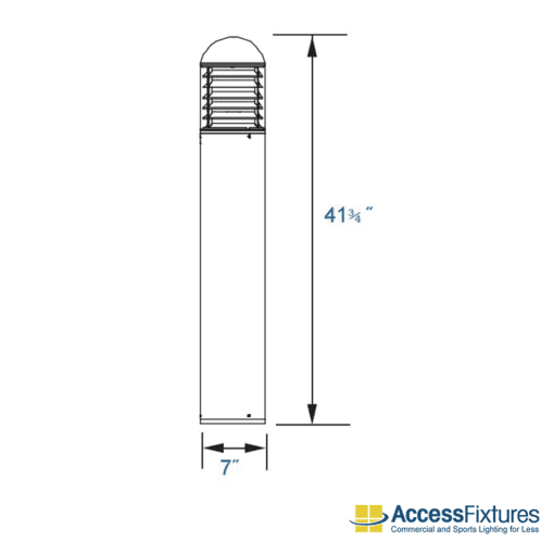 Round Dome Top Bollard Louvers Stainless Steel