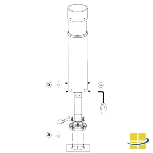 25w Flat Top Bollard Light