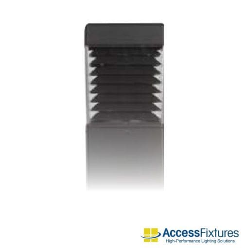 17w Turtle & Wildlife Friendly Square Bollard, Louvers 120-277v detail
