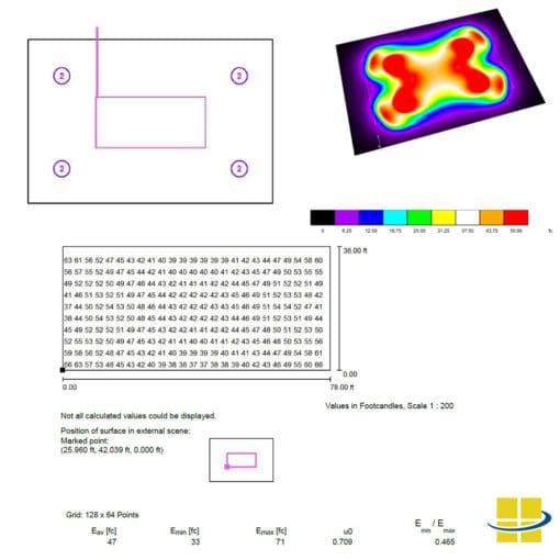 Club-Level LED Tennis Package: 4 Poles, 8 Fixtures, 47 AVG FC, 2.15 MAX/MIN - Image 10