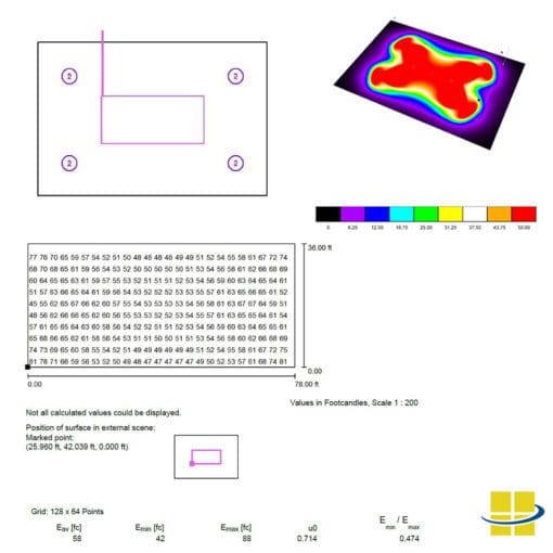 Club-Level LED Tennis Package: 4 Poles, 8 Fixtures, 58 AVG FC, 2.10 MAX/MIN - Image 10