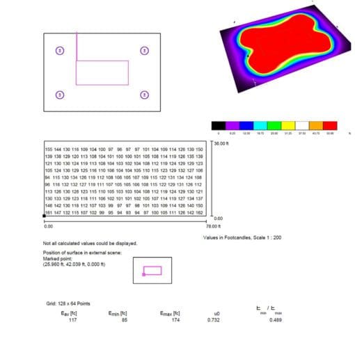 NCAA-Level LED Tennis Package: 4 Poles, 16 Fixtures, 117 AVG FC, 2.05 MAX/MIN - Image 10
