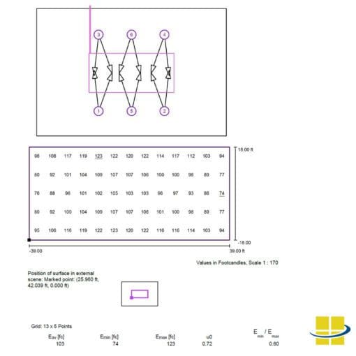 NCAA-Level LED Tennis Package: 6 Poles, 12 Fixtures, 103 AVG FC, 1.66 MAX/MIN - Image 10
