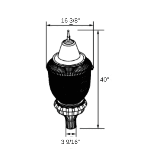VILA 39w LED Outdoor Post Light, EXTREME-LIFE - Image 2