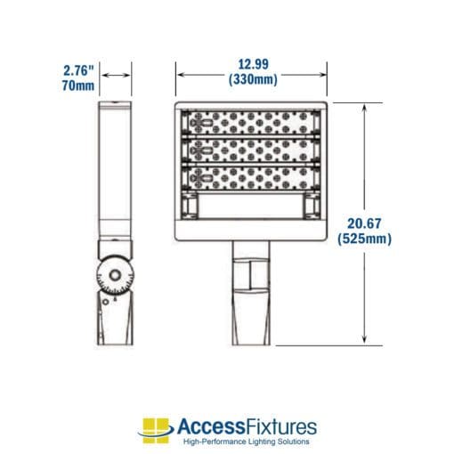 Bocce LED Lighting 13' x 76' Court - 11 fc 2.80 max/min - DIY poles APTA 120 dimensions