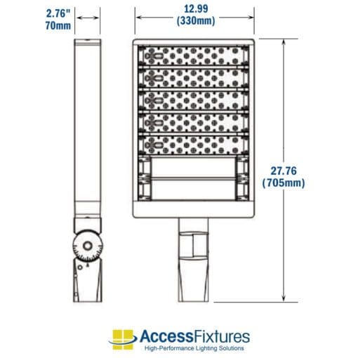 Outdoor Volleyball Court Lighting 25-ft Poles, 30 fc - 1.86 max/min APTA 200 dimensions