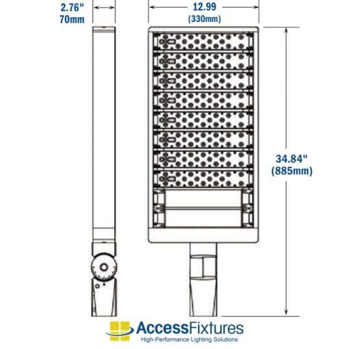 Outdoor Volleyball Court Lighting 25-ft Poles, 30 fc - 1.86 max/min APTA 320 dimensions