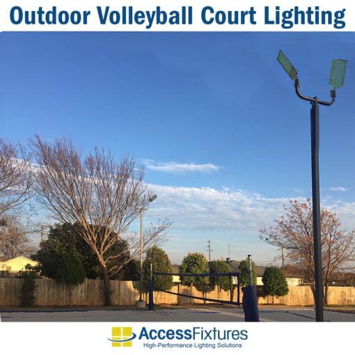Outdoor Volleyball Court Lighting 20-ft Poles, 10 fc, 2.07 max/min 4 APTA fixtures