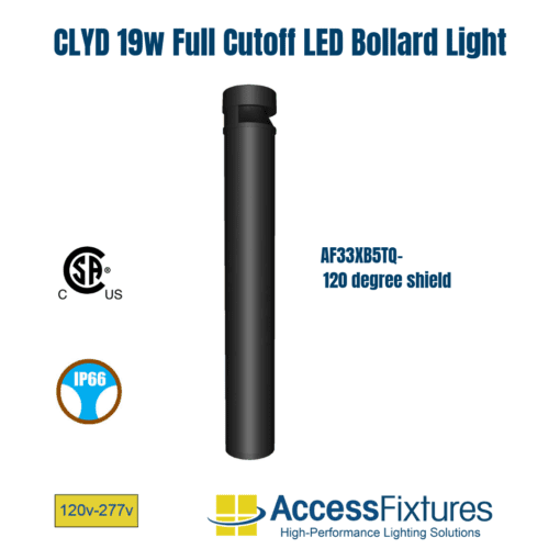 CLYD 19w LED Full Cutoff Bollard Light, 120-277v - Image 4