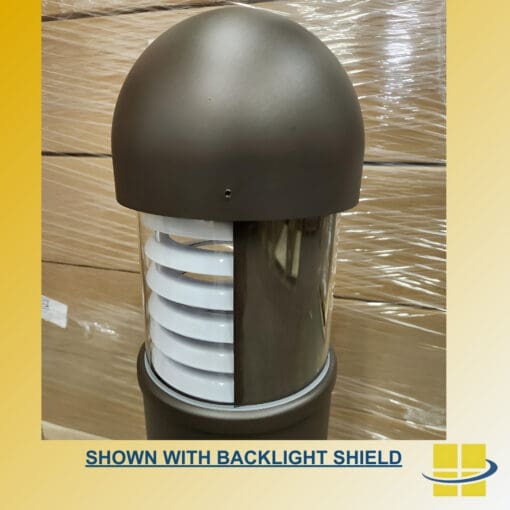 VENU 25w 590 Amber LED Cone Reflector Round Dome Bollard - Image 2
