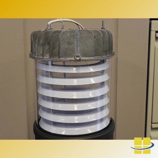 VENU 25w 590 Amber LED Cone Reflector Round Dome Bollard - Image 4