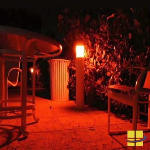 VENU 25w 590 Amber LED Cone Reflector Round Dome Bollard - Image 9