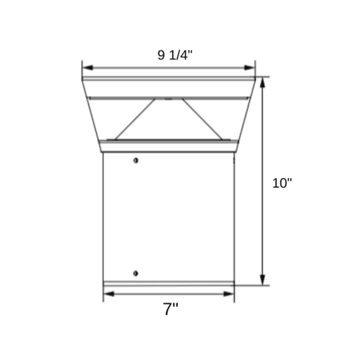 10" landscape bollard light dimensions