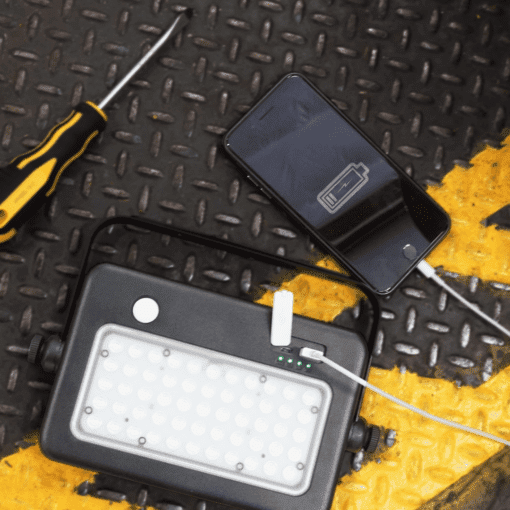 10w solar work light phone charge