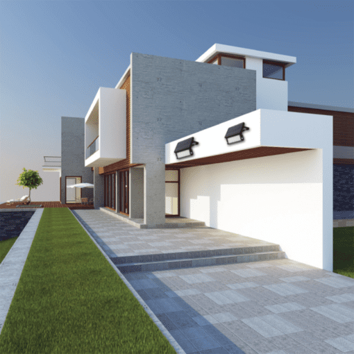 10w solar area light on house