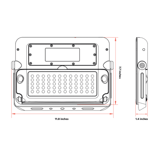 10w solar area light dimensions