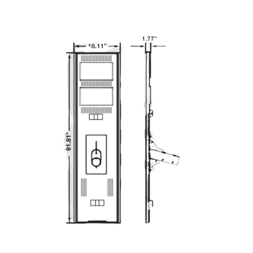 100w solar street light dimensions