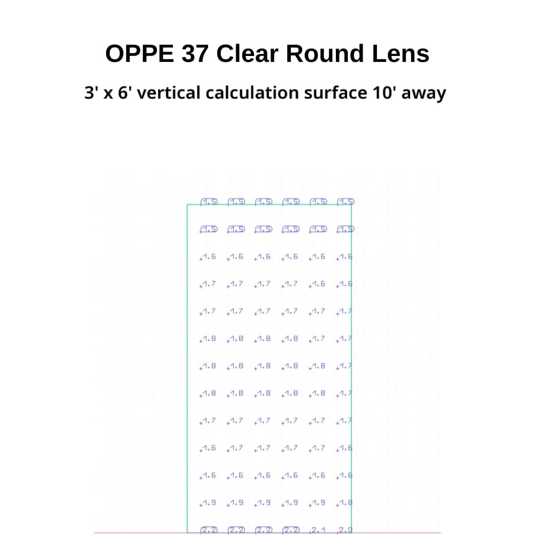round clear lens vertical illuminance