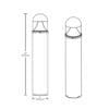 heavy duty round dome top bollard dimensions