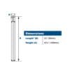 TRIA 12 bollard dimensions
