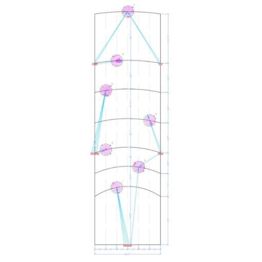 Driving Range Lighting 230' Tee, 16 STAK 600, 2 STAK 400, 5 70' Poles