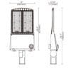 CARO 240-275-300 Watt LED Flood Light - LED Area Light, 160+ LPW, 120-277v - Image 8