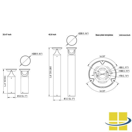 ARCA 5w LED Solar-Powered Bollard Light, EXTREME-LIFE