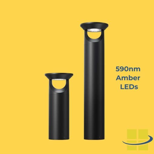 ARCA LED solar bollard lights 590nm amber