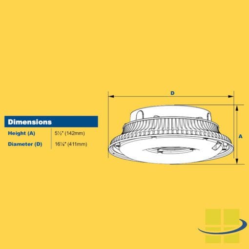 ROCA 52w Turtle-Safe 590nm Amber LED Canopy Light, EXTREME-LIFE - Image 2