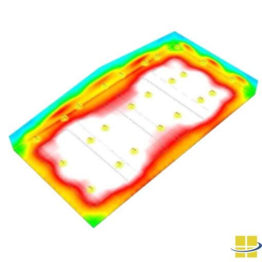 Club-Level LED Indoor Tennis Package: 31 Avg Footcandles, 1.33 Max/Min
