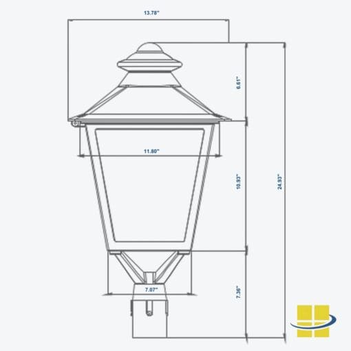 RADA 120 Post Top and Selectable Kelvin 3K/4K/5K - Image 8